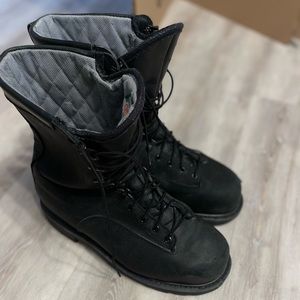 Terra mens black composite toe work boots